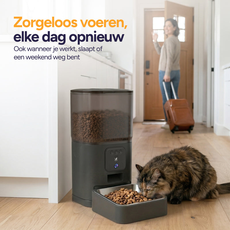 Feed Pro - Voerautomaat met camera - Zwart