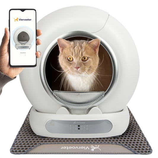 Viervoeter Fresh 3 -Zelfreinigende kattenbak Silver - PRE ORDER 15 april