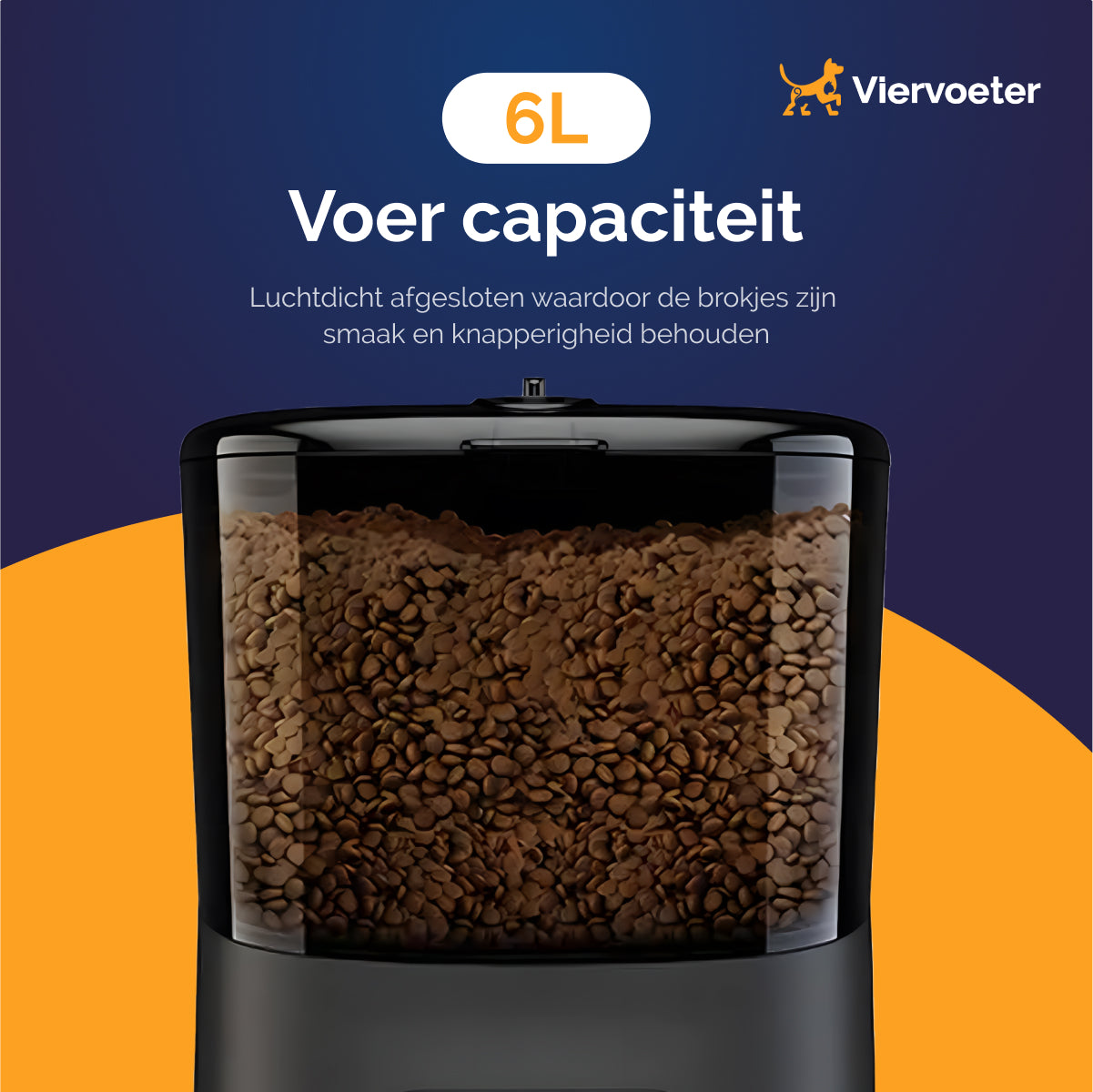 Viervoeter Voerautomaat - Camera en Audio - Automatische Voerbak Kat of Hond - Voerautomaat Kat - Zwart