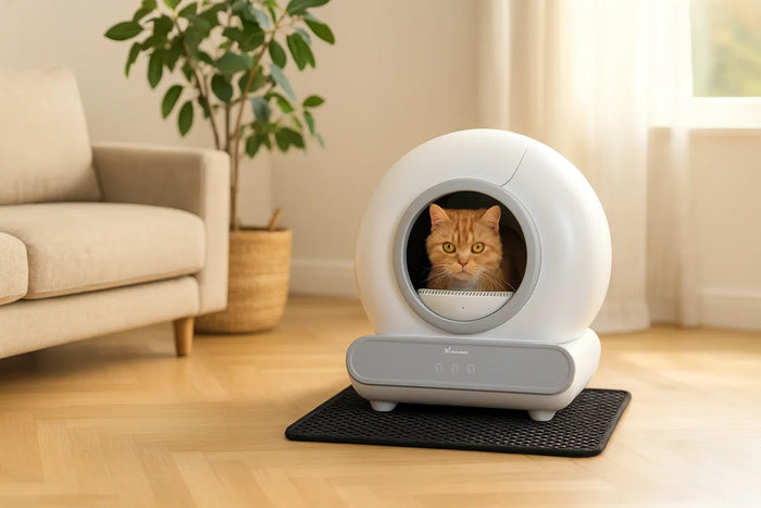 Hoe reinigt een automatische kattenbak zichzelf?