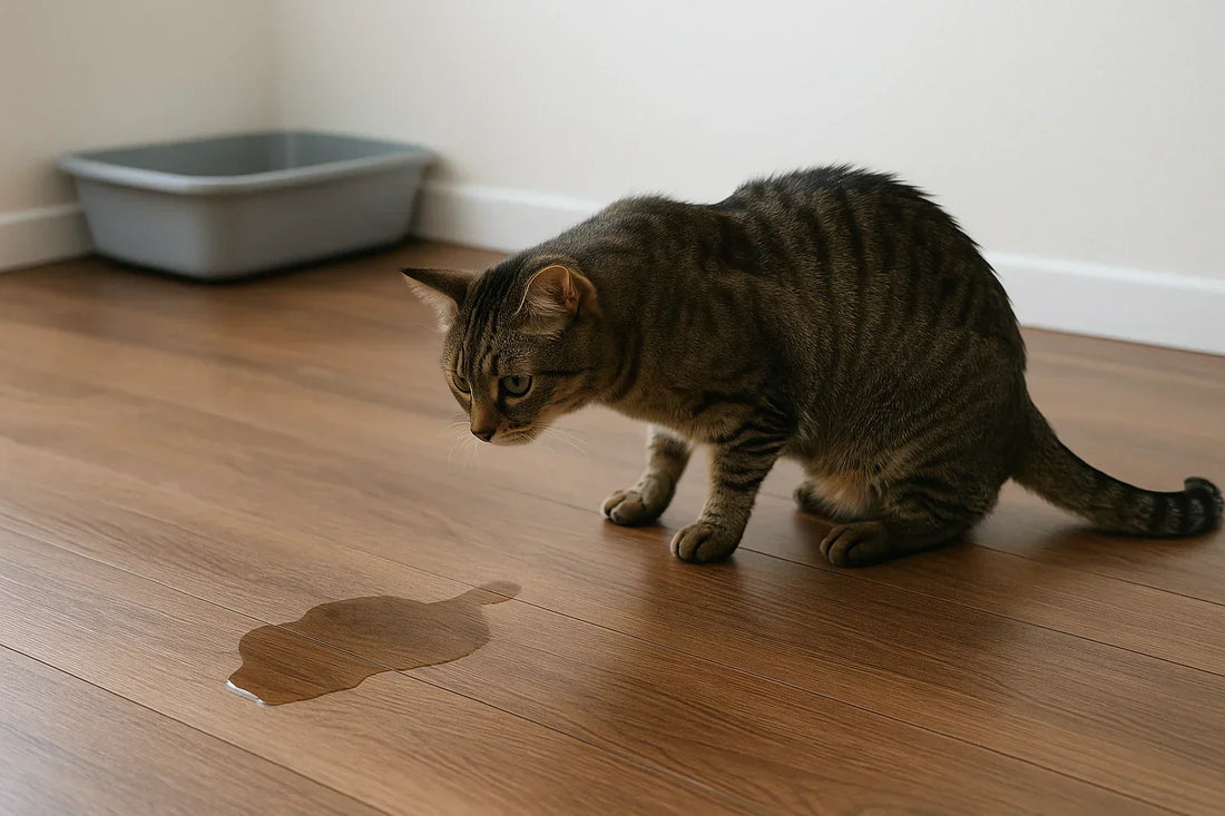 Kat plast in huis