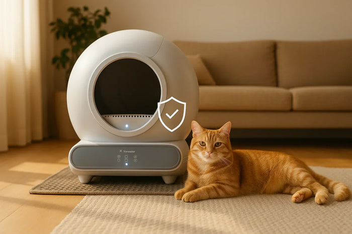 Is een elektrische kattenbak veilig voor mijn kat?
