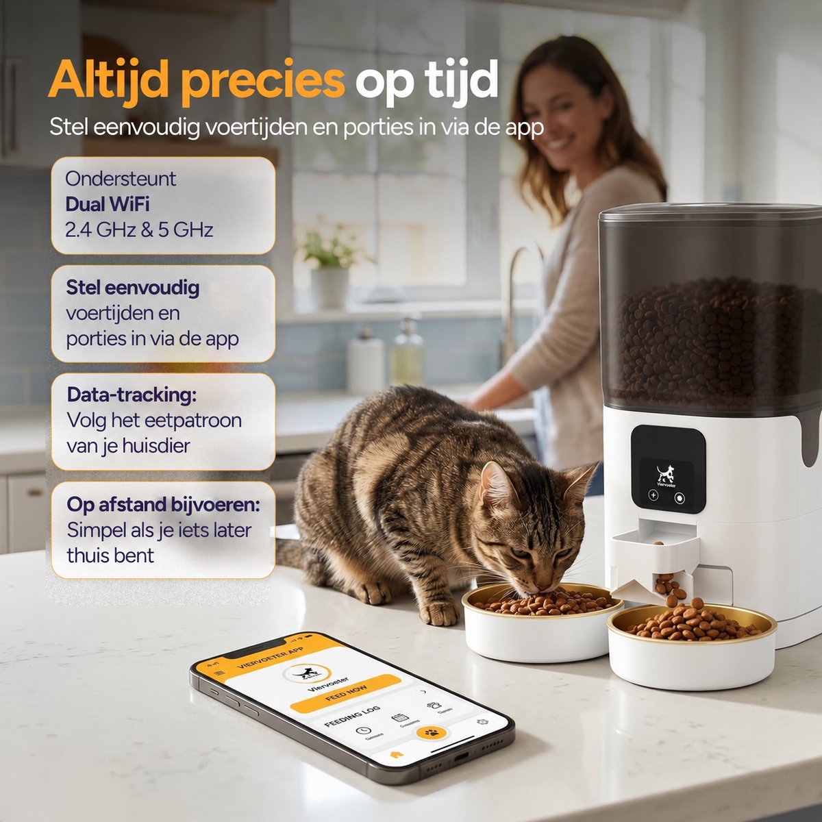 Feed Dual voerautomaat - Wit