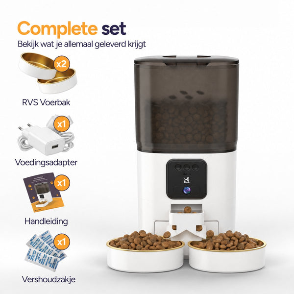 Feed Pro Dual voerautomaat met camera - Wit