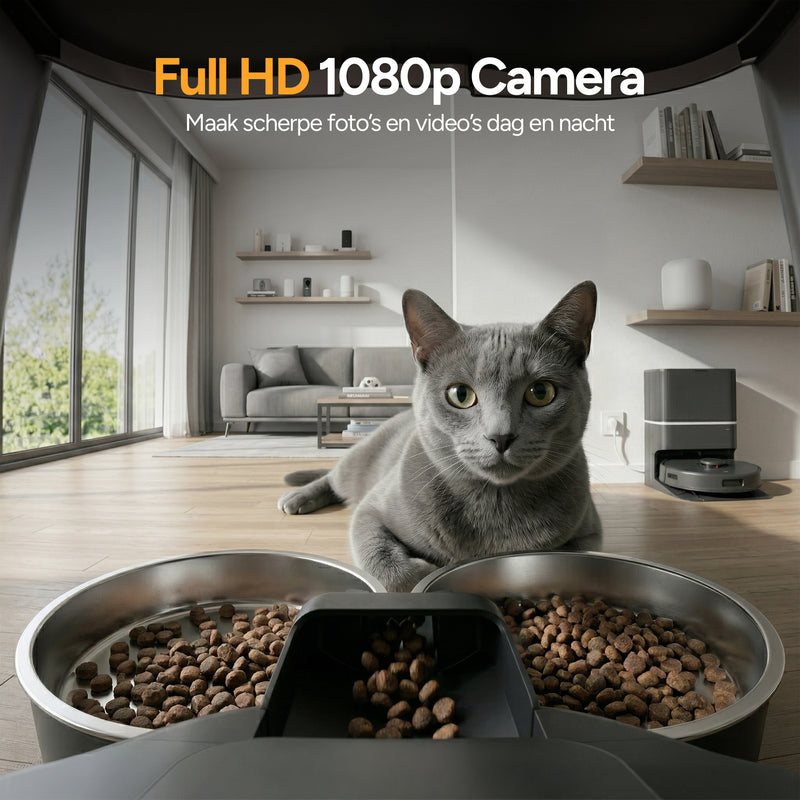 Feed Pro Dual - Voerautomaat met camera - Zwart