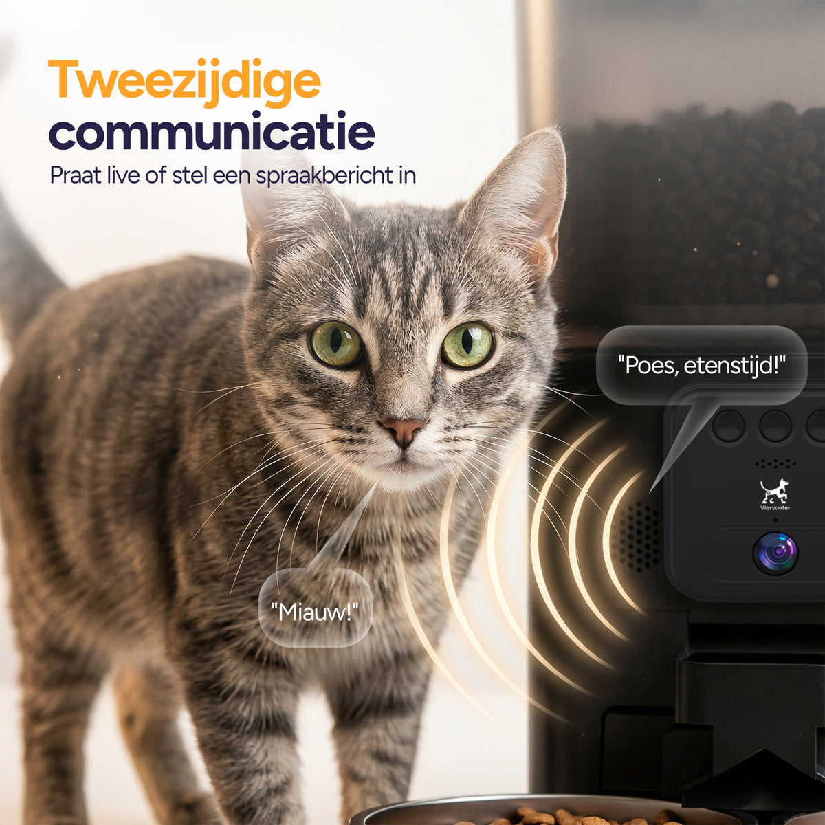 Feed Pro Dual - Voerautomaat met camera - Zwart