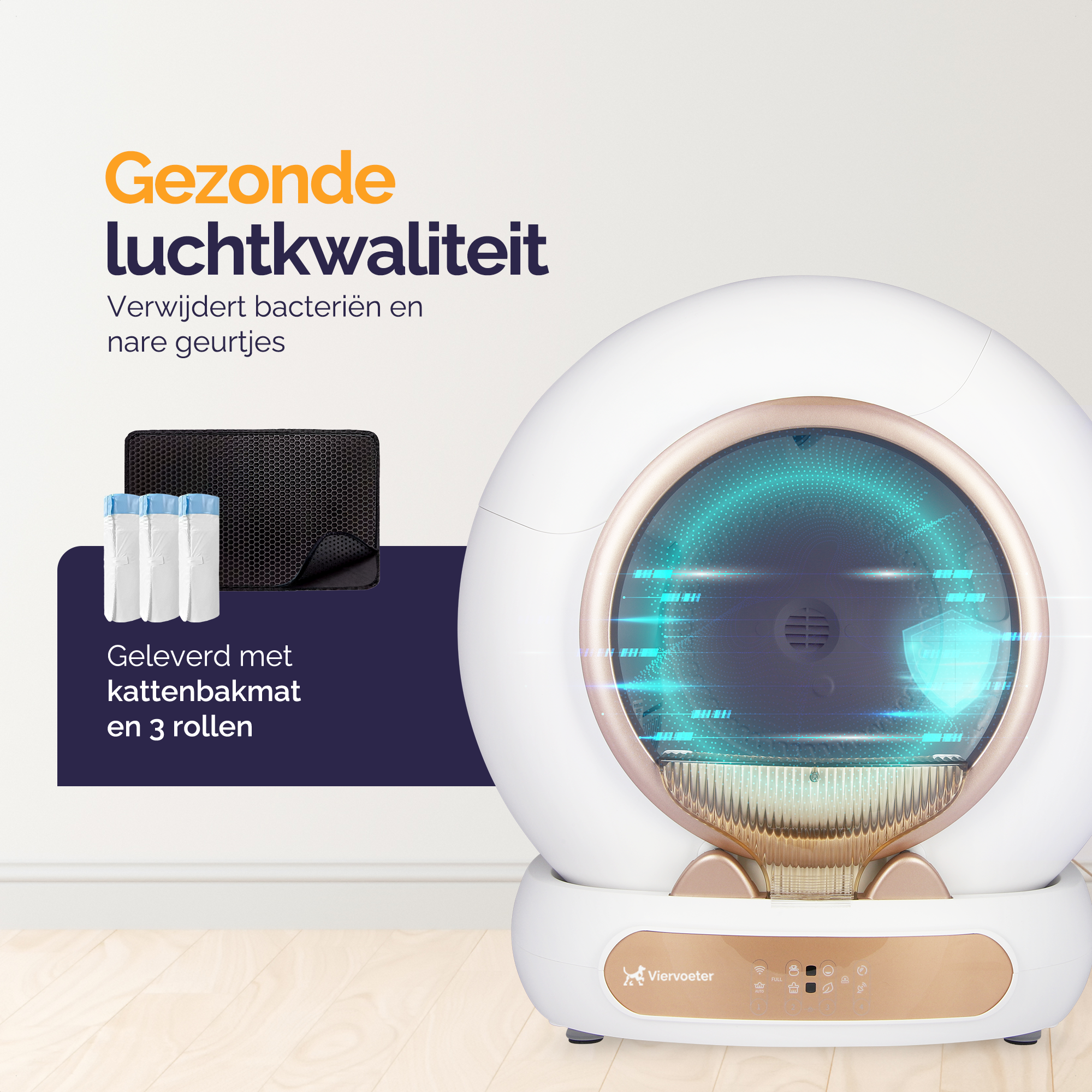 Viervoeter Fresh 3 Zelfreinigende kattenbak