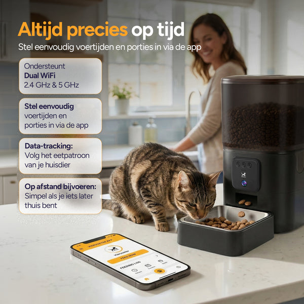 Feed Pro - Voerautomaat met camera - Zwart