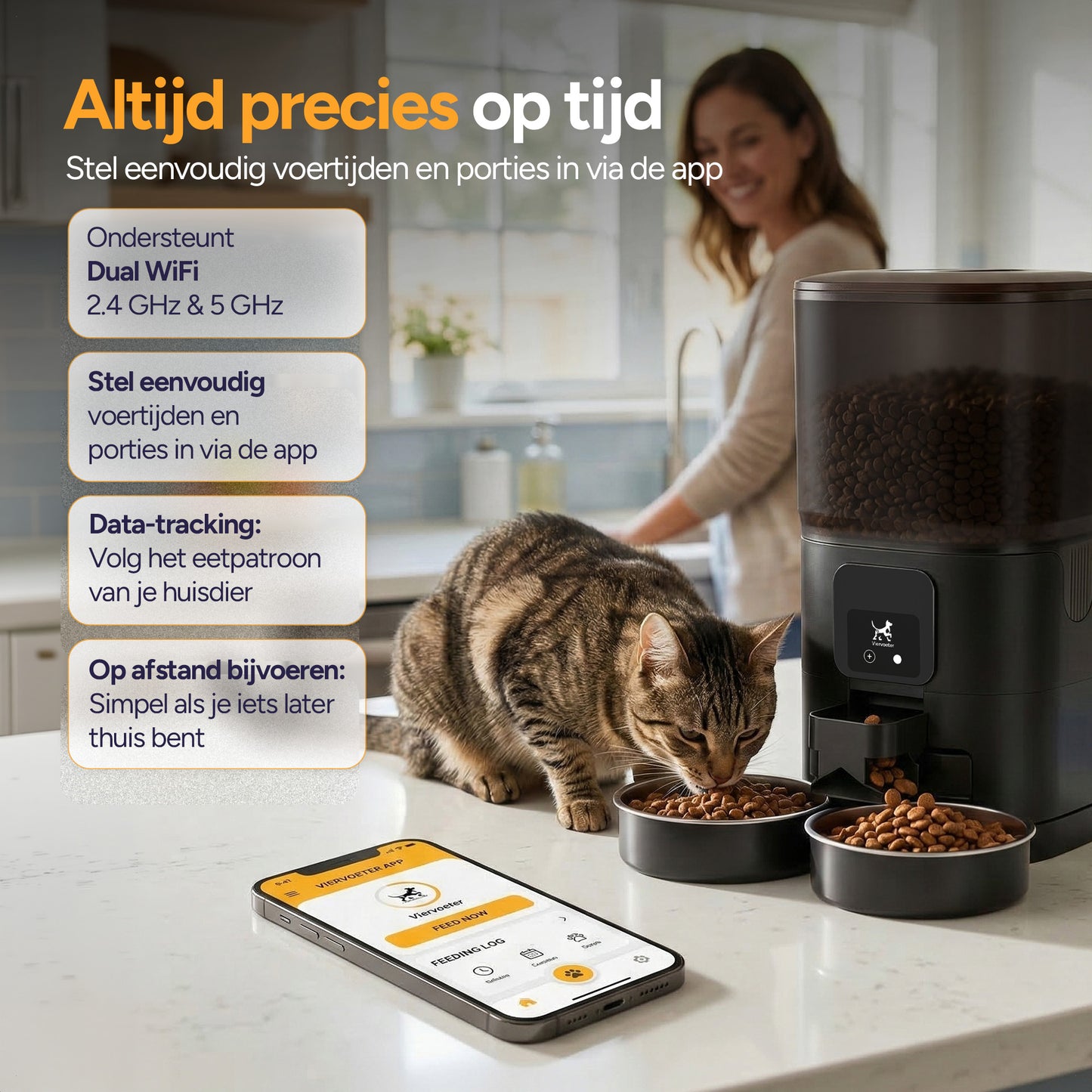 Feed Dual - Voerautomaat - Zwart