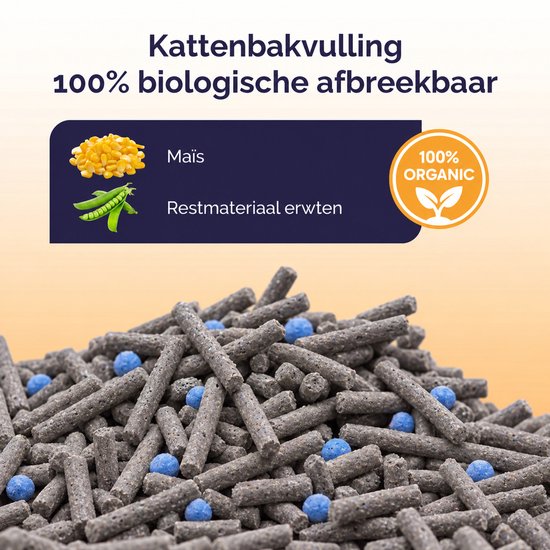 Viervoeter tofu kattenbakvulling met actieve kool 15kg #kleur-actieve-kool