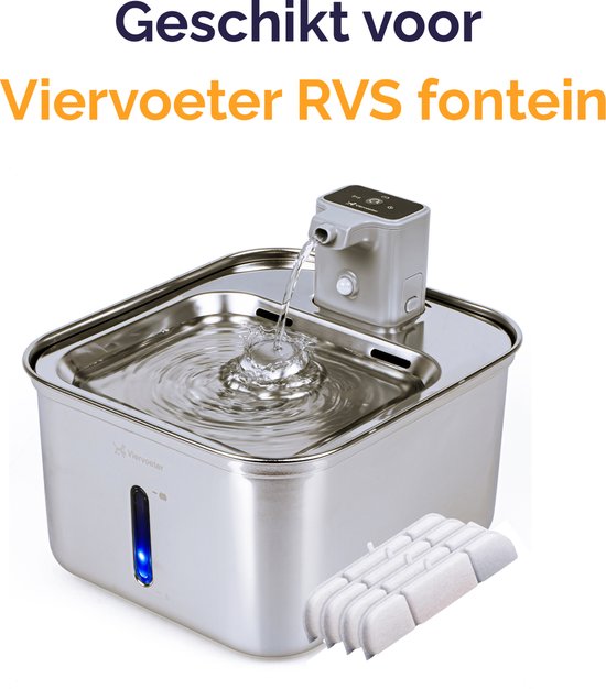 6x Filters AquaPro RVS drinkfontein