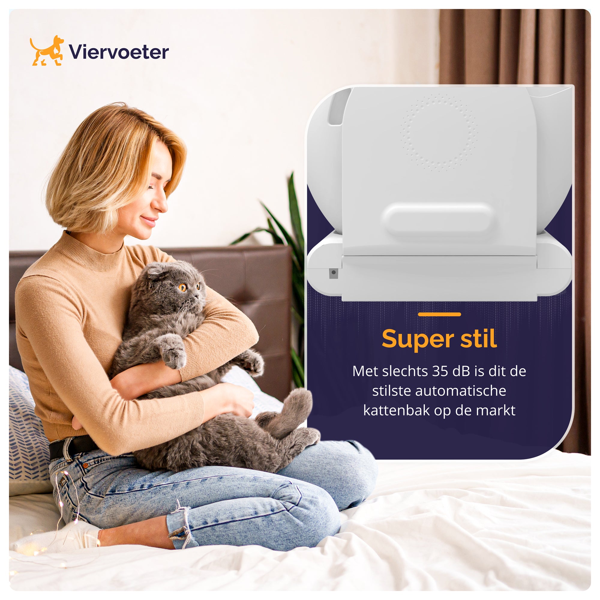 Viervoeter Fresh 2 - Zelfreinigende kattenbak