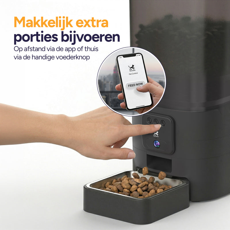 Feed Pro - Voerautomaat met camera - Zwart