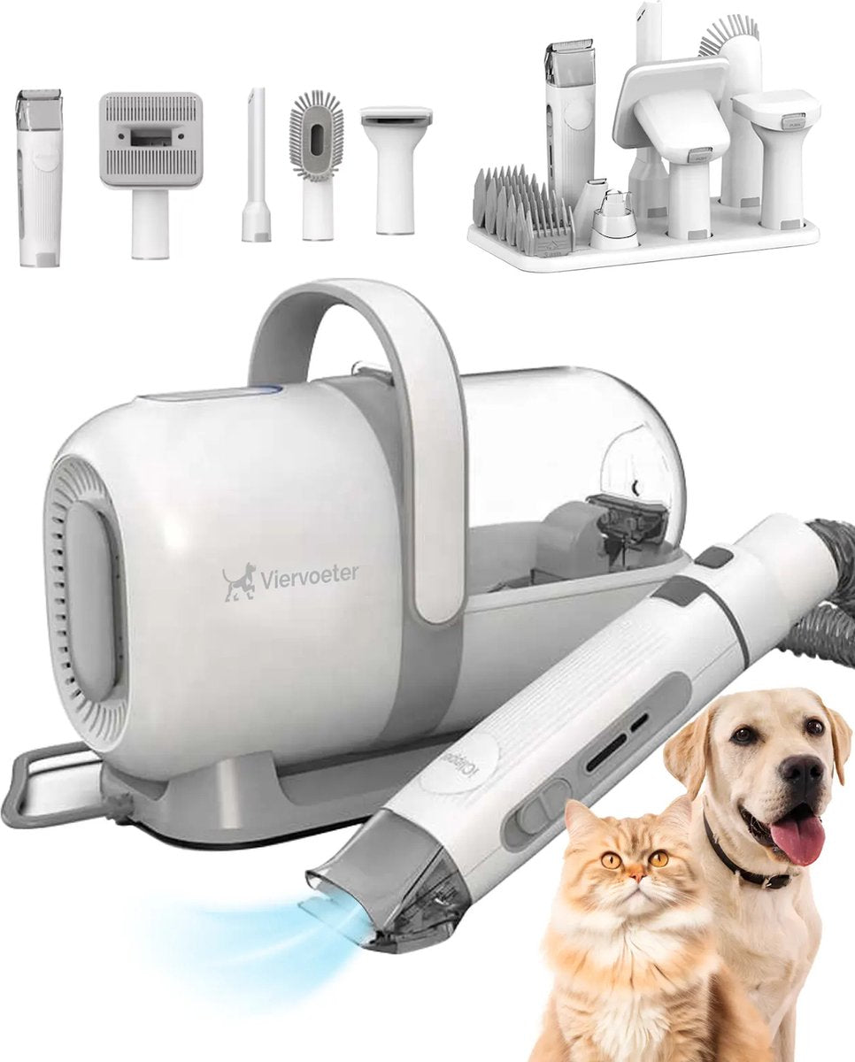 15-teilige Hundeschermaschine mit Staubsauger