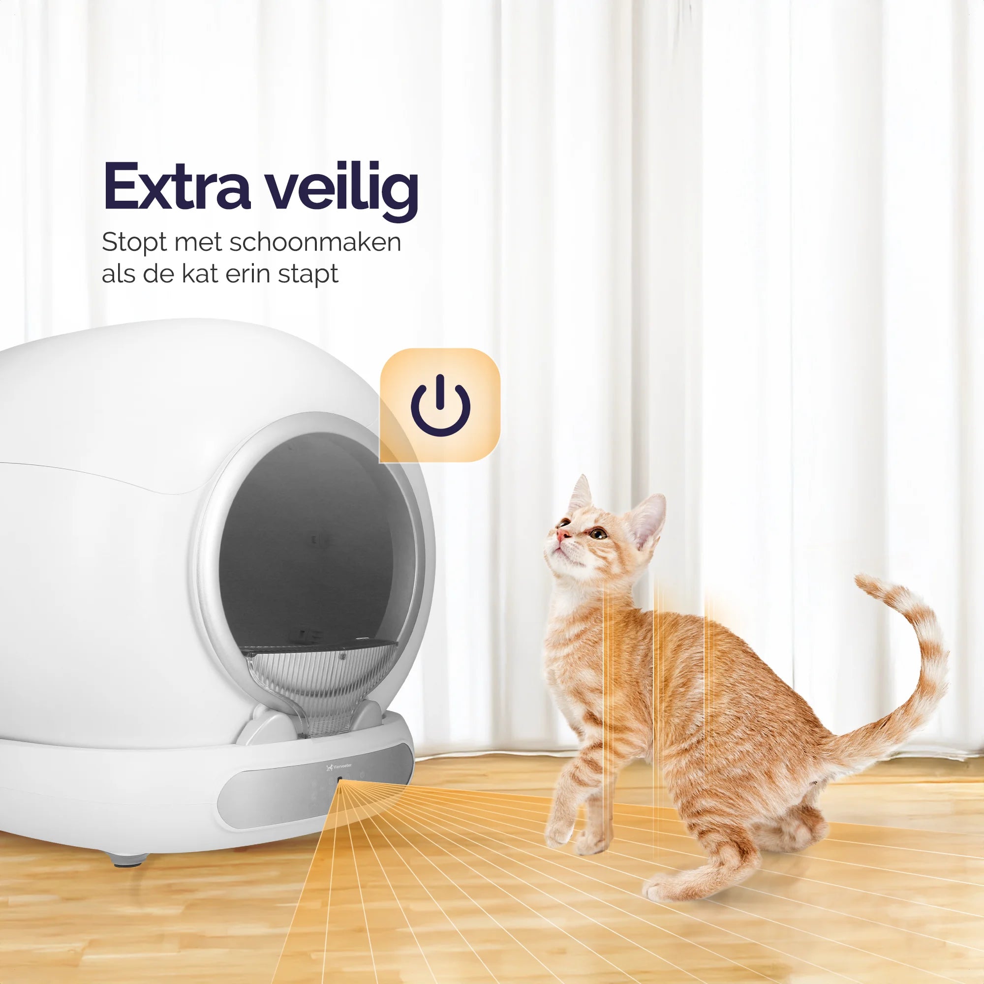 Viervoeter Fresh 3 -Zelfreinigende kattenbak Silver