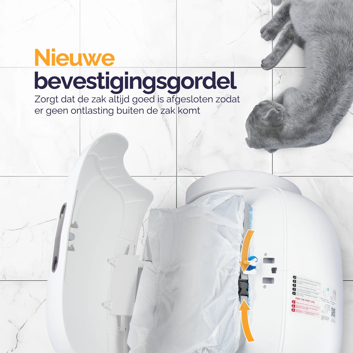 Viervoeter Fresh 3 -Zelfreinigende kattenbak Silver