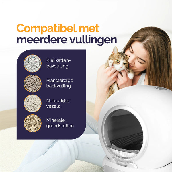 Viervoeter Fresh 3 -Zelfreinigende kattenbak Silver