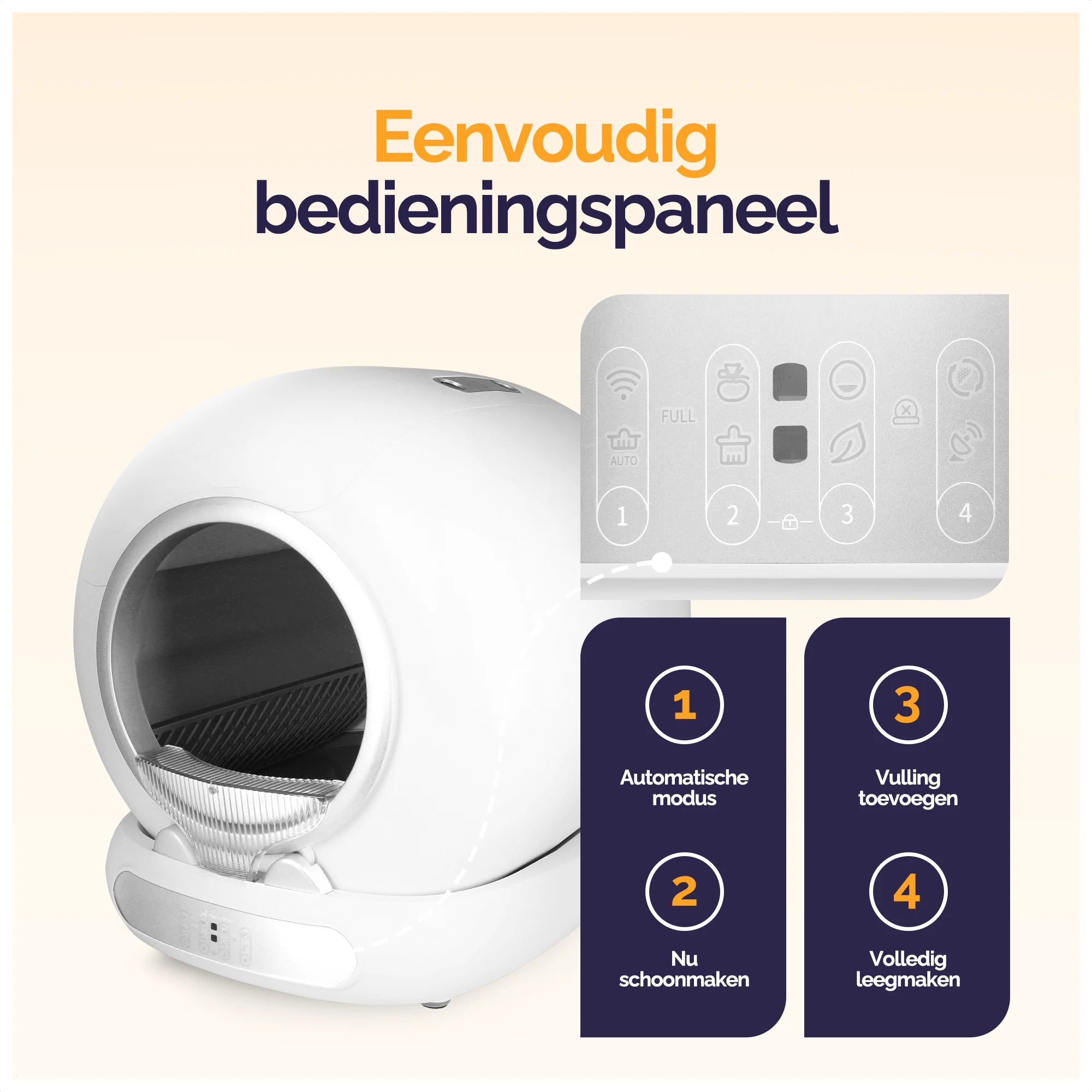 Viervoeter Fresh 3 -Zelfreinigende kattenbak Silver